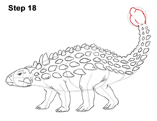 Draw Ankylosaurus Dinosaur 18