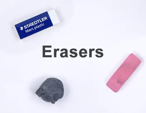 Art Drawing Materials Supplies List Erasers