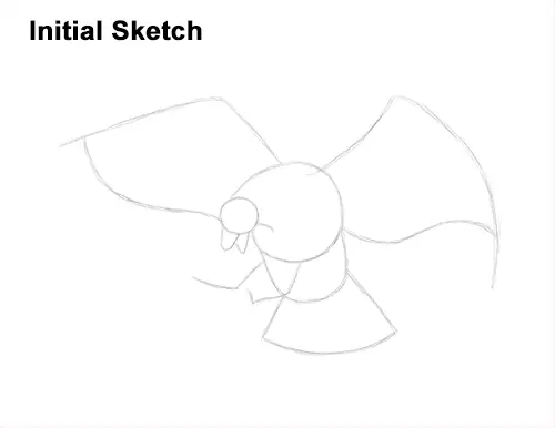 How to Draw Bald Eagle Hunting Swooping Wings Guide Lines