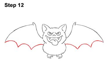 How to Draw a Bat (Cartoon)