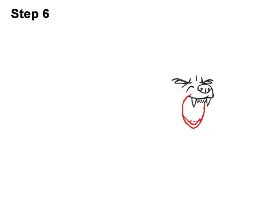 Draw Angry Mean Growling Roaring Cartoon Bear 6