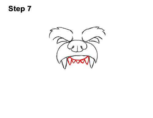 How to Draw a Cartoon Grizzly Bear Head Roaring 7