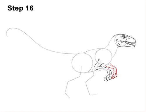 How to Draw Blue Velociraptor Jurassic World Dinosaur 16