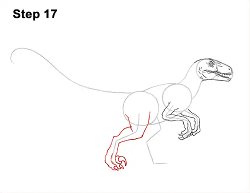 How to Draw Blue Velociraptor Jurassic World Dinosaur 17