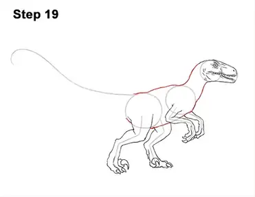 How To Draw Blue Velociraptor Jurassic Wolrd Video Step By Step Pictures