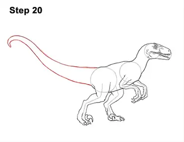 How To Draw Blue Velociraptor Jurassic Wolrd Video Step By Step Pictures