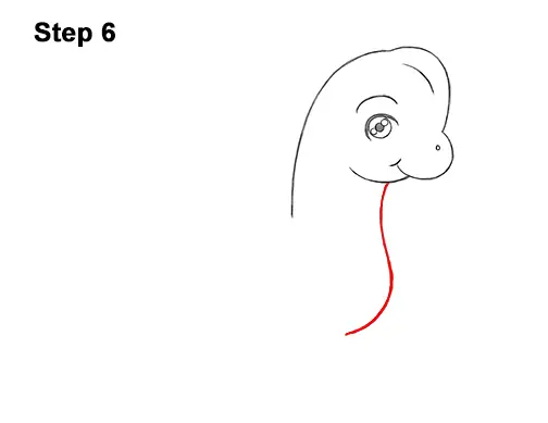 How to Draw a Cute Cartoon Brachiosaurus Dinosaur Chibi Kawaii 6