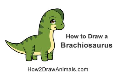 how to draw cute cartoon dinosaurs