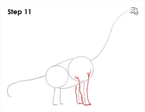 Draw Brachiosaurus 11