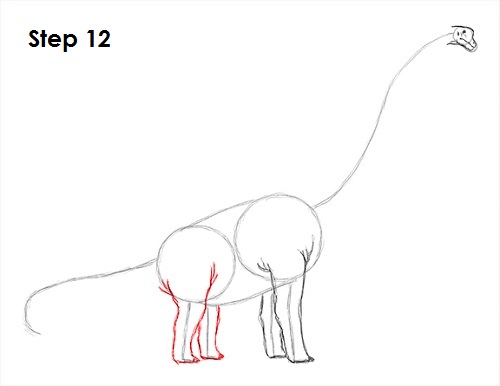 Draw Brachiosaurus 12