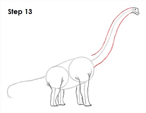 Draw Brachiosaurus 13