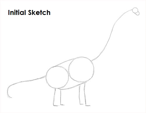 Draw Brachiosaurus Sketch
