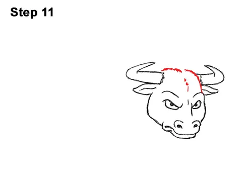 Draw Angry Mean Big Charging Cartoon Bull 11