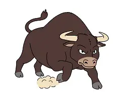 How to Draw an Angry Charging Bull Cartoon