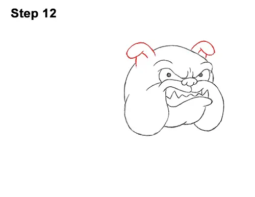 Draw Cartoon Bulldog Tough Mean Dog 12