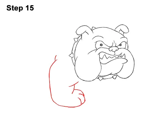 Draw Cartoon Bulldog Tough Mean Dog 15