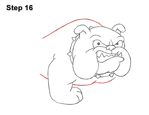 Draw Cartoon Bulldog Tough Mean Dog 16