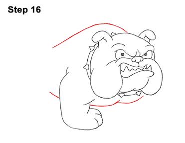 how to draw a mean dog