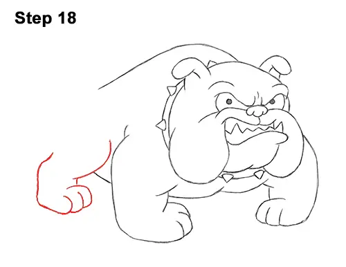 Draw Cartoon Bulldog Tough Mean Dog 18