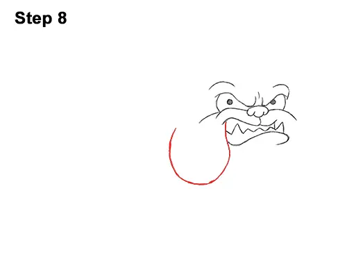 Draw Cartoon Bulldog Tough Mean Dog 8