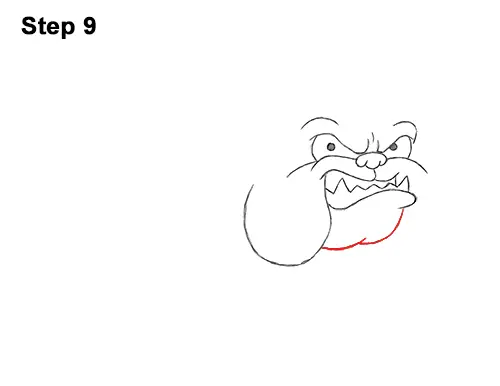 Draw Cartoon Bulldog Tough Mean Dog 9