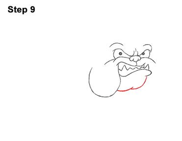 how to draw a mean dog