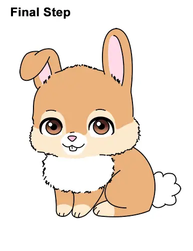 Draw Cute Cartoon Bunny Rabbit Chibi Little Mini