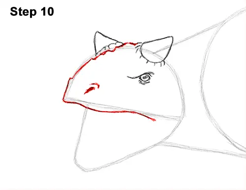 Draw Carnotaurus Dinosaur 10