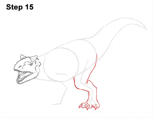 Draw Carnotaurus Dinosaur 15