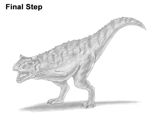 Draw Carnotaurus Dinosaur