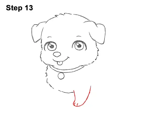 Draw Cartoon Puppy Dog Retriever 13