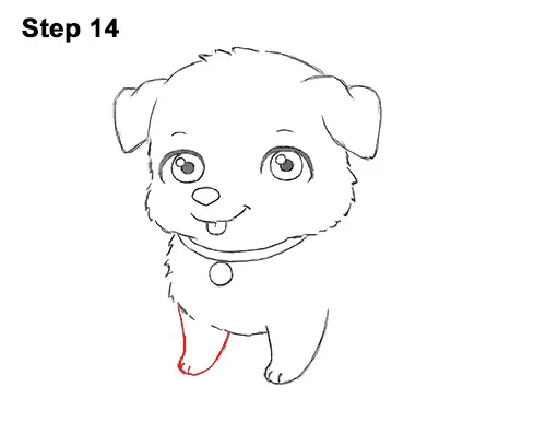 Draw Cartoon Puppy Dog Retriever 14