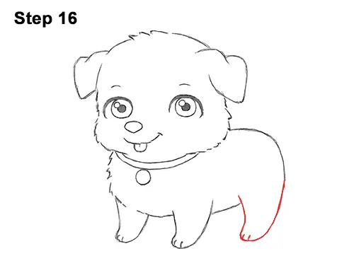 Draw Cartoon Puppy Dog Retriever 16