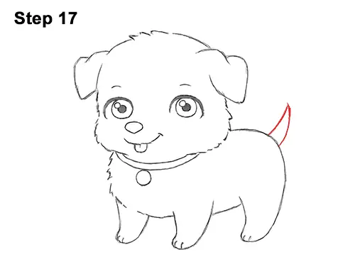 Draw Cartoon Puppy Dog Retriever 17