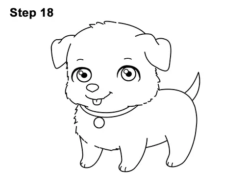 Draw Cartoon Puppy Dog Retriever 18