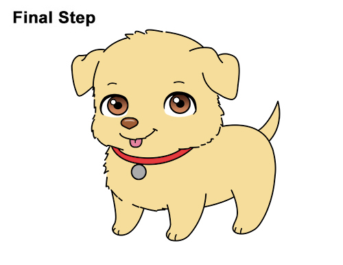 Draw Cartoon Puppy Dog Retriever
