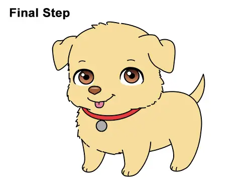 Draw Cartoon Puppy Dog Retriever