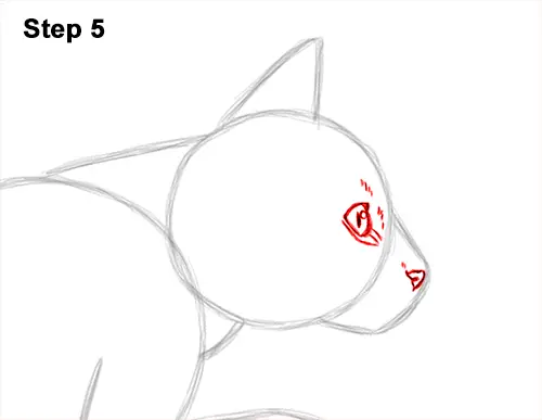How to Draw a Cat Jumping Leaping Side View 5