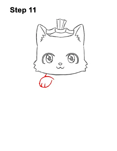 How to Draw Cute Cartoon Black Cat Kitten Halloween Chibi Kawaii 11