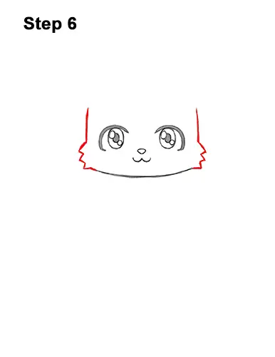 How to Draw Cute Cartoon Black Cat Kitten Halloween Chibi Kawaii 6
