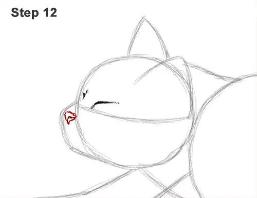 How to Draw a Tabby Kitten Cat Stretching 12