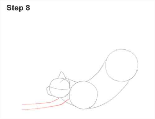 How to Draw a Tabby Kitten Cat Stretching 8