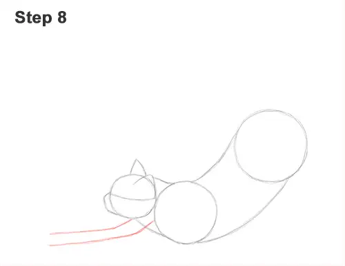 How to Draw a Tabby Kitten Cat Stretching 8