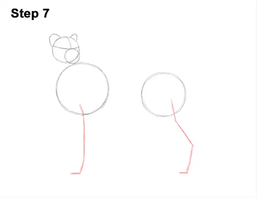 How to Draw a Cheetah Standing Side 7