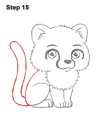 How to Draw a Cute Cartoon Cheetah Chibi Kawaii 15