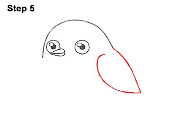 How to Draw a Chickadee Bird (Cartoon)