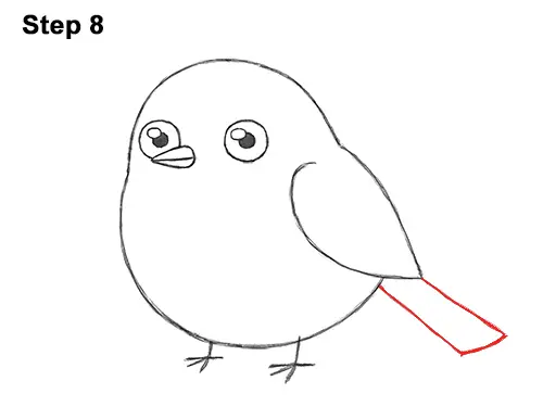 Draw Cute Cartoon Chibi Little Mini Chickadee Bird 8