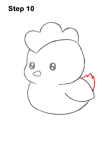 How to Draw Cute Cartoon Chicken Chibi Kawaii 10