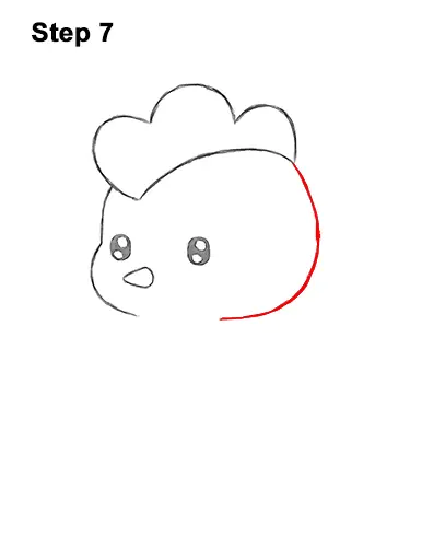 How to Draw Cute Cartoon Chicken Chibi Kawaii 7