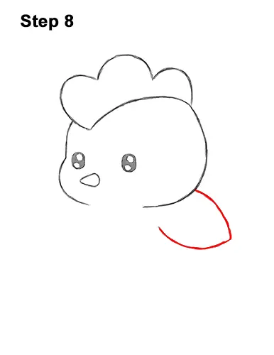 How to Draw Cute Cartoon Chicken Chibi Kawaii 8